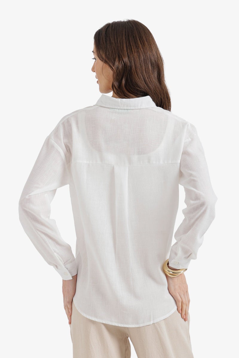 Clue Dropped-Shoulder Relaxed Shirt - Image 3
